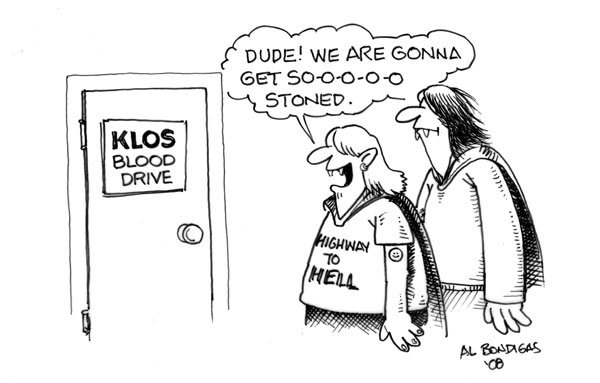 Vampire Blood Drive - cartoon by Al Bondigas
